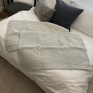 SFERRA Light Gray Quilted Pillow Shams - Set of 2